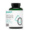Puori Omega 3 Fish Oil Supplement - Ultra Pure & Burpless Wild Caught Fish Oil 2000 mg Omega 3 Fatty Acids,1250 mg EPA & 500 mg DHA Supports Heart, Brain & Eye Health - IFOS sertifikalı - 120 Softgels