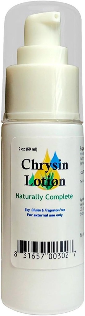 Chrysin - Non-GMO - Unscented - Erkekler ve Kadınlar için 2 oz. Şişe pompa
