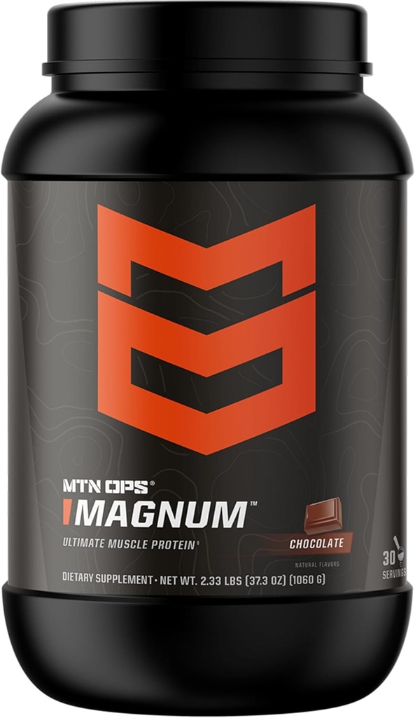 MTN OPS Magnum Chocolate Protein Toz, 23g of Whey Isolate Protein & Süt Protein BCAAs, Zero Sugar & Gluten Free 30-Serving Tub