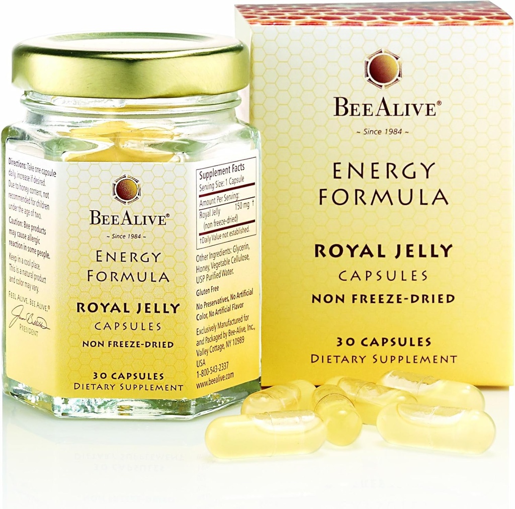 Royal Jelly Energy Formula Freeze-Dried 150 mg 30 Capsules