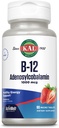 KAL B12 Adenosylcobalamin 1000 mcg - B 12 Vitamin, Kadınlar ve Erkekler için Active B-12 1000 mcg - Strawberry Flavor - 90 ActiveMelt Micro Tabletleri