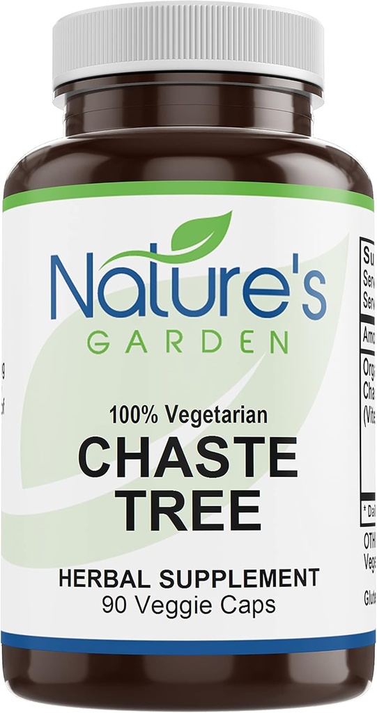 N:47'S GARDEN ESSENTIALS Chaste Tree - 90 Veggie Caps with 400 mg Organik Chasteberry