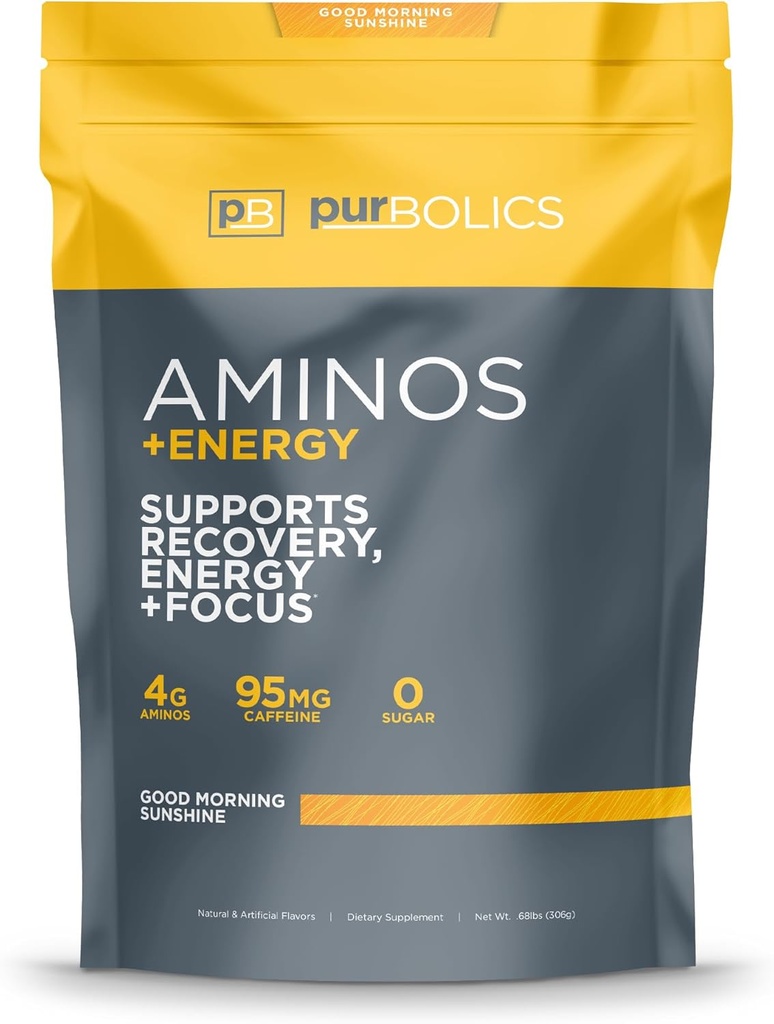 Purboliks replicas + Energy | Supports Recovery, Energy & Focus | 95mg of Caffeine, 0 Sugar & 60 Services (Good Morning Sunshine)