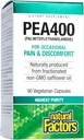Doğal Faktörler PEA400 - Saf Palmitoylolamid for Relief - Supports Nervous System & Occasional Discomfort - Non-GMO - 90 Capsules (90 Hizmet)