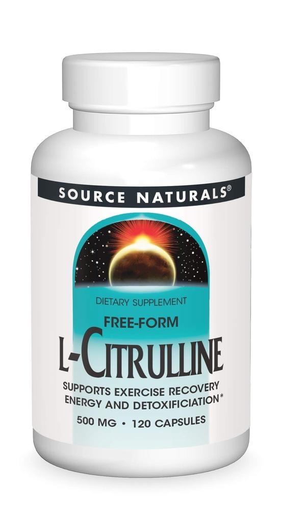 Source Naturals L-Citrulline - Egzersiz Kurtarma, Enerji ve Detoxification*, 500 mg - 120 Capsules