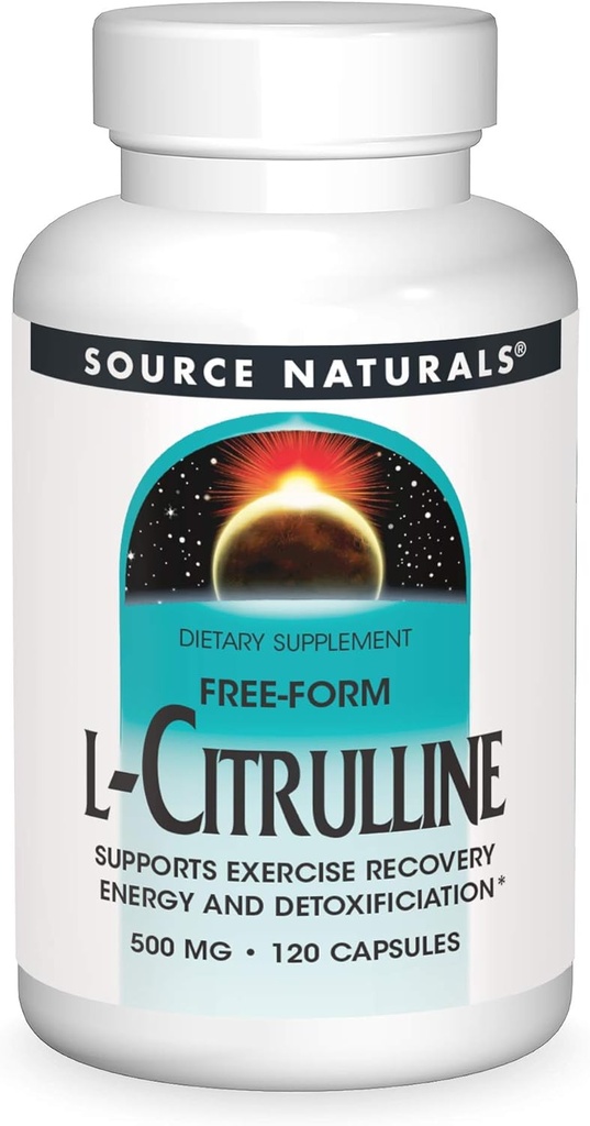 Source Naturals L-Citrulline - Egzersiz Kurtarma, Enerji ve Detoxification*, 500 mg - 120 Capsules
