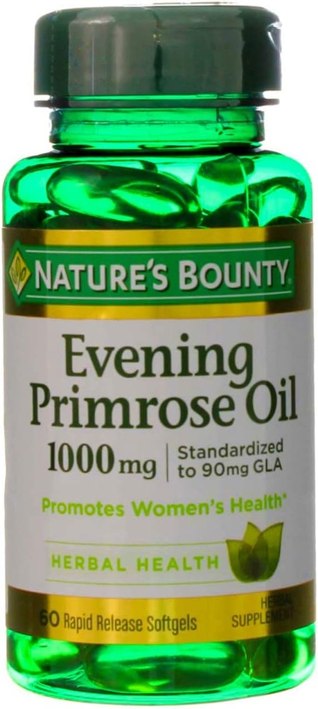 Nature's Bounty Eveningrose Oil 1000 mg Softgels 60 ea