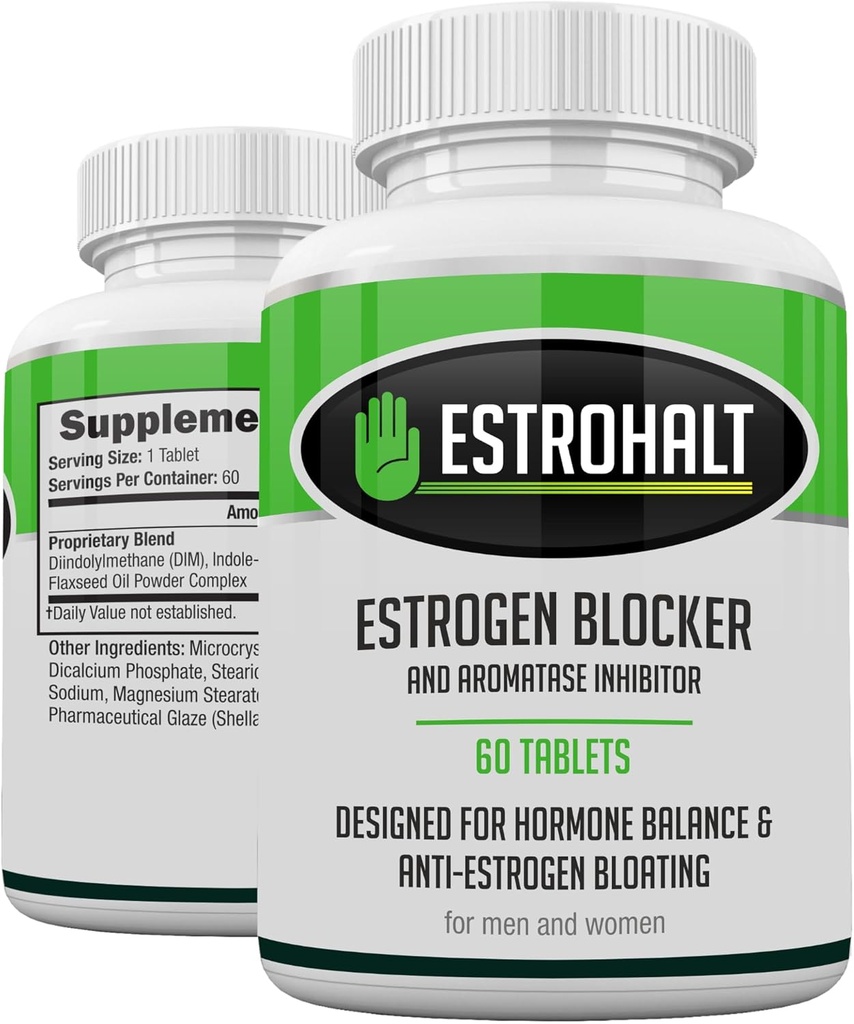 Estrogen-Blocker Supplement & Natural Antitase Inhibitor Pills for Men & Women DIM (Diindolylmethane) & Indole 3 Carbinol (I3C) Estrogen Dominance & Hormon Dengesi için Tamamlar