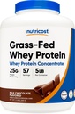 Nutricost Grass-Fed Whey Protein Yoğunluğu (Chocolate) 5LBS - Undenatured, Non-GMO, Natural Flavors...