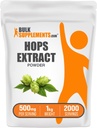 BulkSupplements.com Εκχύλισμα λυκίσκου σκόνης - συμπλήρωμα βοτάνων, που προέρχεται από άνθη λυκίσκου - Χωρίς γλουτένη, 500mg ανά σερβίρισμα, 1kg (2,2 lbs) (πακέτο των 1)