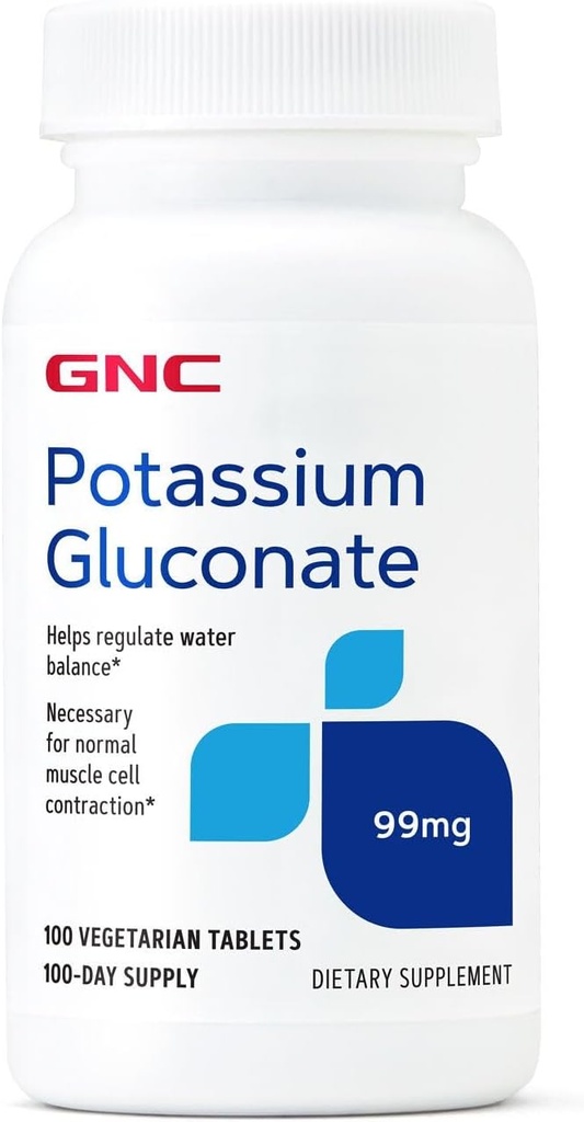 GNC P Properties Gluconate 99 mg, 100 Tablet, Destekler Normal Kas Fonksiyonlar