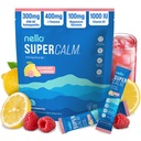 Nello Supercalm Tozlu İçecekler Mix, Raspberry Lemonade, L Theanine, Ksm-66 Ashwagandha, Magnezyum Glycinate, Vitamin D 3, Supplements for Relaxation & Focus, No Sugar, Non GMO, On The Go, 20 Ct