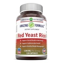 Amazing Formulas Red Yeast Rice 1200 mg Per Service Capsules Supplement | Non-GMO | Gluten Free | Made in USA (1 Pack, 120 Count)