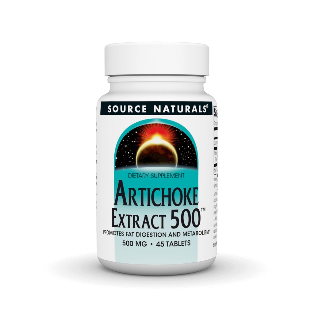 SOURCE NATURALS Artichoke Extract 500 Tablet, 45 Count