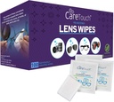 Care Touch Lens Wips for Eyeglasses- 100 Count Individually Wrapped Pre-Wized Wipes, 5 x 6 Inch- Κάμερα Φακός, γυαλιά ηλίου και γυαλιά Καθαρότερος,- Απλός και φορητός για τον καθαρισμό οπτικών συσκευών