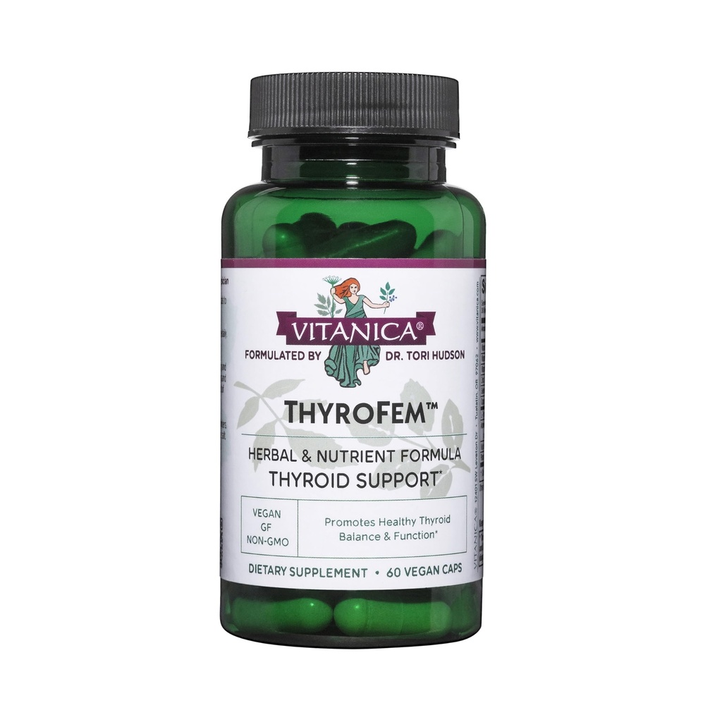 Vitanica ThyroFem, Tiroid Gland Destek, Vegan, 60 Capsules