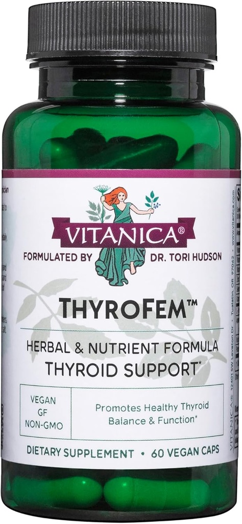 Vitanica ThyroFem, Tiroid Gland Destek, Vegan, 60 Capsules