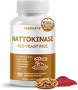 NATTOKINASE 11-in-1 Formula - Red Yeast Rice Coenzyme Q-10 Quercetin, Milk Thistle, Resveratrol - Non-GMO, Gluten-Free, Soy-Free