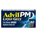Advil PM Liqui-Gels Pain Reliever ve Nighttime Sleep Aid, Ağrı Yardımı için Ibuprofen for Pain Relief and Diphenhydramine HCL for a Sleep Aid - 40 Liquid Filled Capsules - Back to College