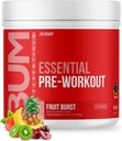 RAW Essential Pre-Workout Toz (Fruit Burst) - Chris Bumstead Sports Nutrition Supplement for Men & Women - Preworkout Energy Toz with Caffeine, L-Citrulline, L-Tyrosine, & Beta Alanine