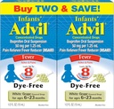 Infant Ibuprofen Dye Free Pain Relief and Fever Medicine, White Grape - 0.5 Fl Oz (2 Pack)