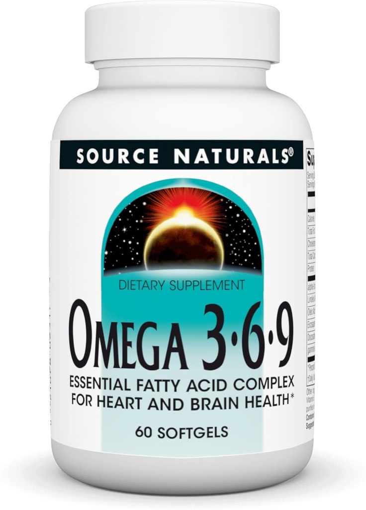 Doğal Gazlar Omega 3-6-9, Kalp ve Beyin Sağlığı için Temel Fatty Asit Kompleksi* - 60 Softgels