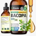 BIO KRAUTER Bacopa Monnieri Supplement Sıvı - Beyin Desteği Brahmi - Alkol ve Şeker Ücretsiz Sıvı Bacopa Herb Drops 4 Fl.Oz.