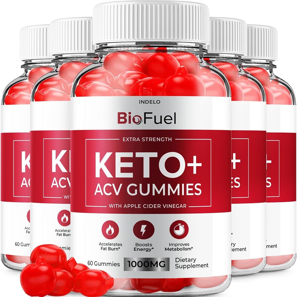(5 Pack) Biyo Yakıt Keto ACV Gummies - Gelişmiş Formula BioFuel Keto Plus ACV Gummies Apple Cider Vinegar Bio Yakıt ACV Kilo Yönetimi Gummies Diyetsel Tamam Yorumlar Erkekler Kadınlar (300 Gummies)