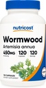 Κάψουλες Nutricost Wormwood 450mg 120 Κάψουλες - Καπάκια χορτοφάγων, Χωρίς γλουτένη και Μη ΓΤΟ