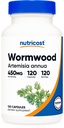 Nutricost Wormwood Capsules 450 mg 120 Capsules - Vegetarian Caps, Gluten Free and Non-GMO