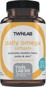Twinlab Daily Omega Softgels - Ortak Sağlık ve Beyin Sağlık Balık Yağı Supplements - 800 mg, 30 Softgels