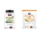 Force Factor Maca & Mushroom Συμπληρώματα με 7 Μανιτάρια, Maca Root, Βιταμίνες, 60 Μαλακές Μασούσες