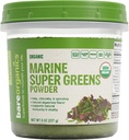 BareOrganics Marine Super Greens Toz | USDA Organik, Gluten-Free, Vegan, Non-GMO, Honda-Free | Kelp, Chlorella, Spirulina, 8oz