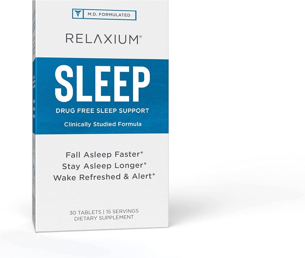 Relaxium Sleep Aid, 15 Hizmet, Daha İyi Uyku, Uyuşturucu Özgür, Stres Yardımı, Magnezyum, Melatonin, GABA, Chamomile, ABD (30 Tablet) Made in USA (30 Tabletler)