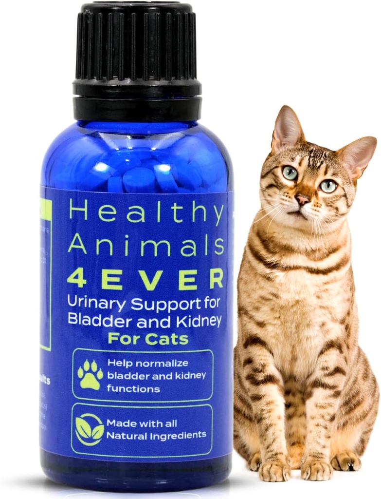 HA4E - Cat UTI Remedy - Φυσική υποστήριξη νεφρών για γάτες - Υποστηρίζει Φλεγμονή και ούρα Υγεία - Νεφρική Καθαριότητα - Μη ΓΤΟ, Βιολογικά, Χημικά Χωρίς - 300 Tabletισκία