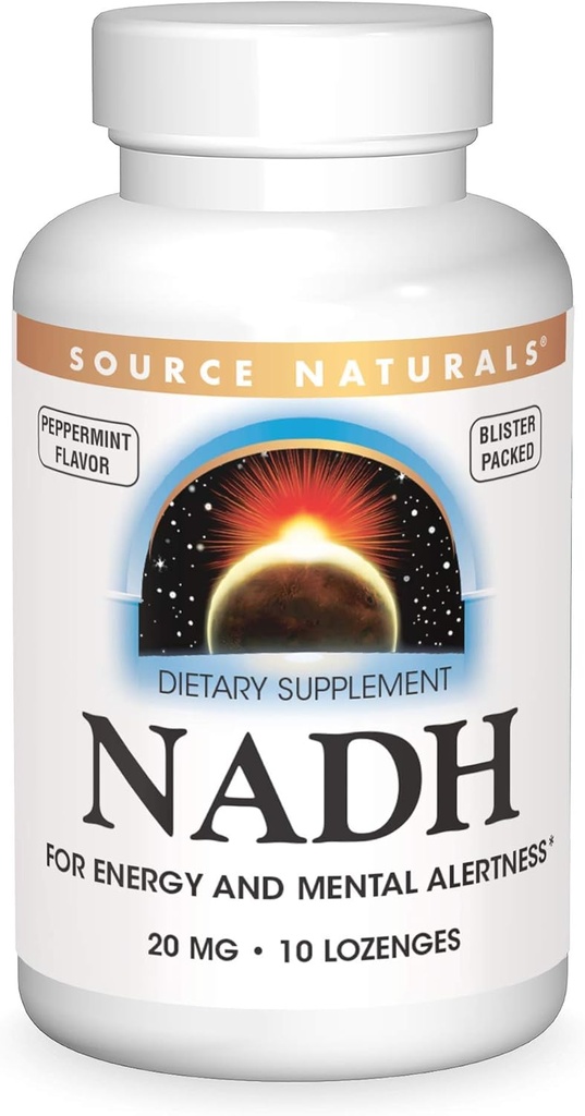 Kaynak Naturals NADH 20 mg, Enerji ve Ruh Uyarısı*, 10 Lozenges
