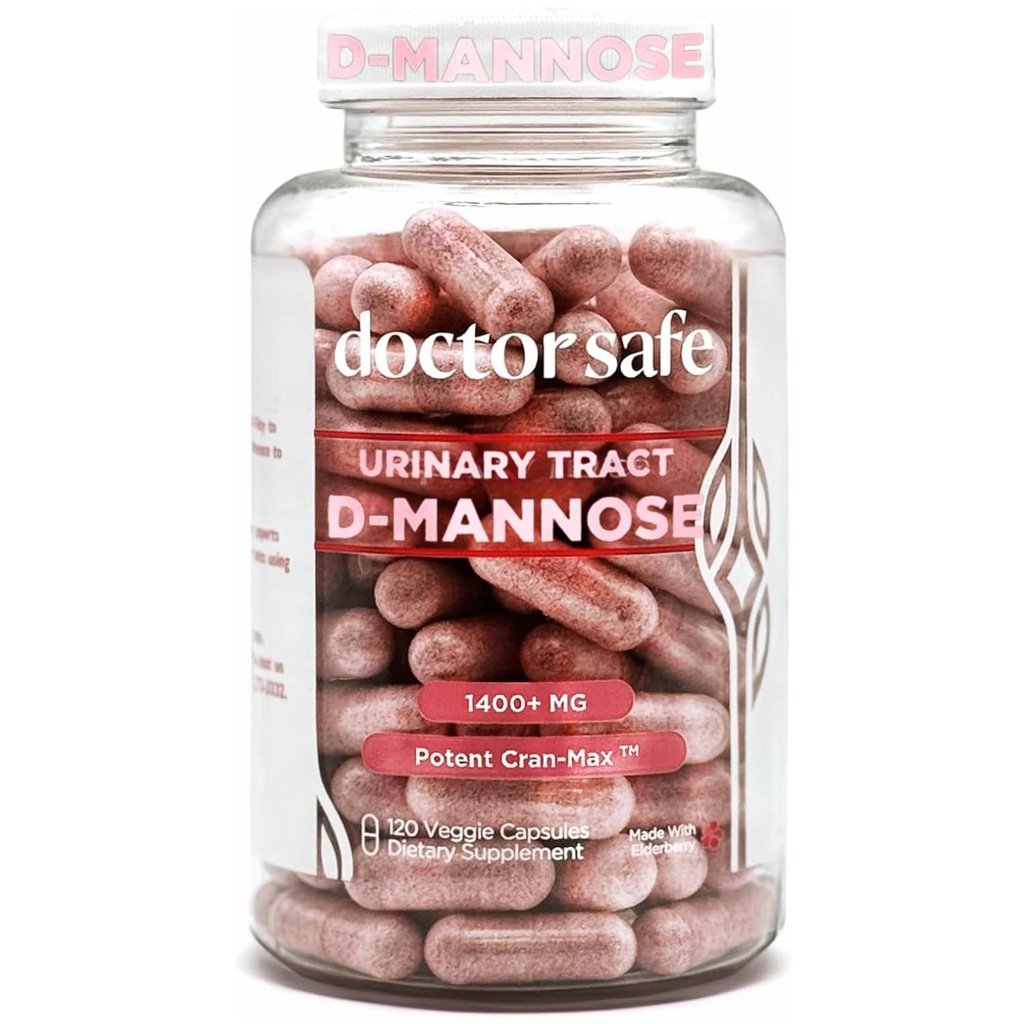 Cranberry Supplement, D-Mannose Capsules Made with Concentrated Whole Fruit Cranberry, Natural Support for Rapid Action to Help Cleanse and Protect the Urinary Tract* (120 Count)