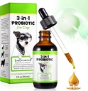 Probiotics for Dogs，3-in-1 Dog Probiotics，Dog Probiotics for Digestive Support, Dog Probiotic Supplements，Pet Probiotics for Dogs， Liquid Probiotics for Dogs | 2 Oz