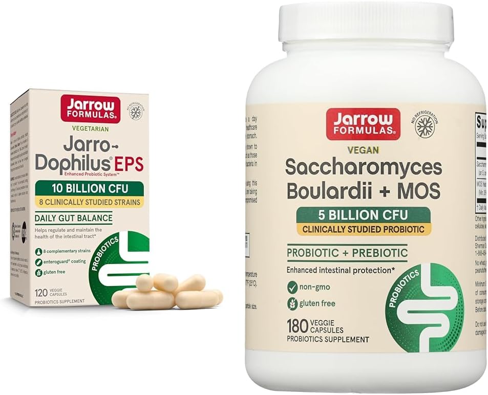 Jarrow Formulas Jarro-Dofilius EPS Probiyotiks 10 Milyar CFU Saccharomyces Boulardii Probiyotiks + MOS 5 Milyar CFU Probiyotik Yeast