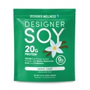 Designer Wellness, Soy Isolate Protein Powder with Biotin, Hyaluronic Acid, and Prebiotics, Vegan, 0 Sugar, Non-GMO, Angel Cake Vanilla, 1.87 lb