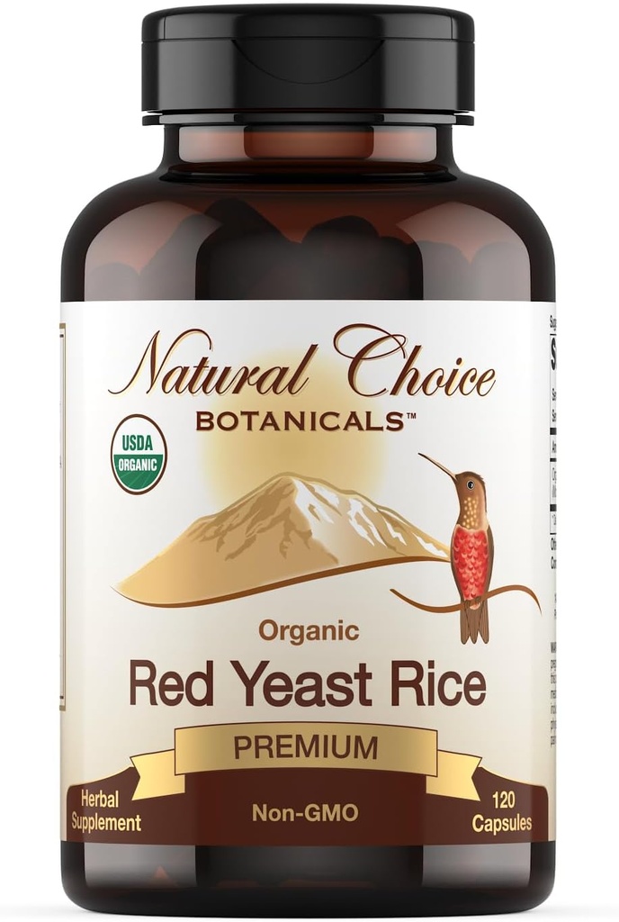 Certified Organic Red Yeast Rice Supplement - 120 Κάψουλες, 2 Μήνες προσφοράς