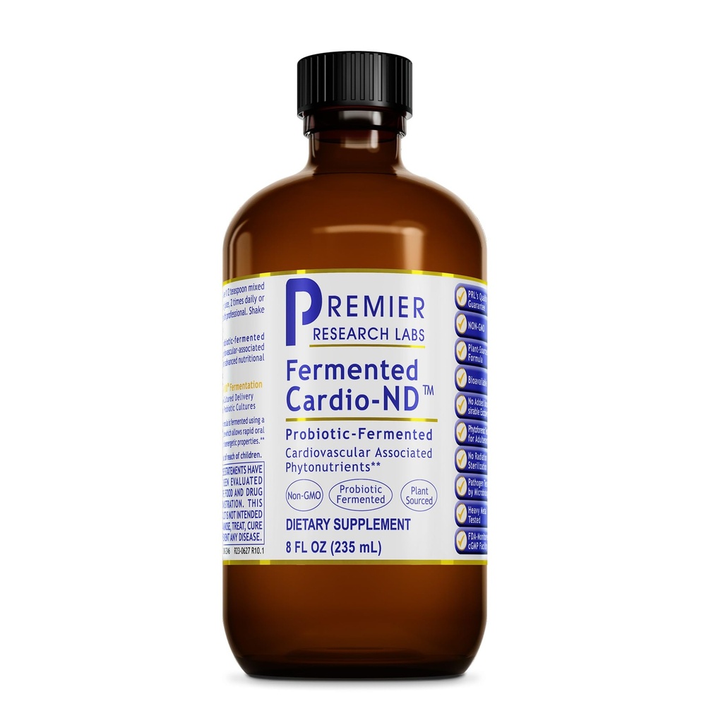 Premier Research Labs Kartio-ND - Cardio Heart Health, Cardio Support Liquid Fermented in Probiyotiks for Women, Men, Yetişkinler, Supports Heart Health with Hawthorne Berry - 8 fl oz Şişe