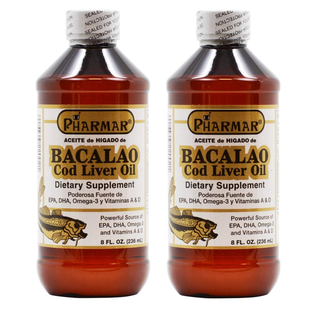 Aceite De Higado De Bacalao 8 Oz. Cod Liver Oil 2Pack