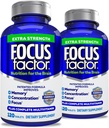 Focus Factor Yetişkinler Ekstra Güçlü, 120 Kont- Brain Supplement for Memory, Concentration, Focus - DMAE, D, DHA- Brain Health Supplement – Trusted Formula- Brain Vitamins, Focus Pills (2 pk)