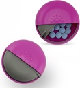 Yuvarlak Seyahat Pill Organizer - Purse için Portre Küçük Pill Box - Compact, Leak-Proof Medicine Konteyner for Pills, Vitaminler, Fish Oil, Supplements - Faraday-Free, Dayanıklı Tasarım, 2.75" (Pink)