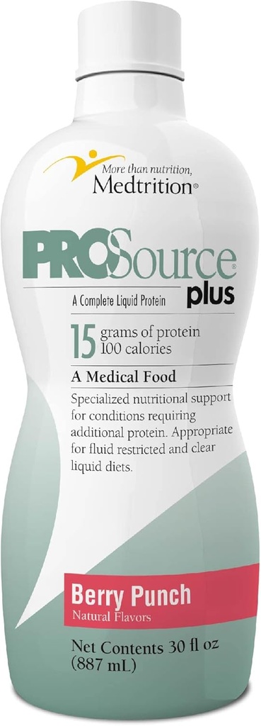 Sıvı kolajlar Tip I, III 15 gram protein per oz. | Plus Berry Punch Şişes 4 paket Medtrition|