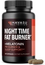 Gece Saati Fat Burner Capsules for Men and Women - Appetite Suppressant for Kilo Kaybı Beyaz Kidney Bean - 60 Kont - Metabolism Branson with Melatonin for Sleep Support - 2Month Supply