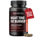 Night Time Fat Burner Κάψουλες για άνδρες και γυναίκες - Όρεξη Καταπραϋντικό για την απώλεια βάρους με το Λευκό Κίντνεϊ Bean - 60 Count - Μεταβολισμός Booster με μελατονίνη για υποστήριξη ύπνου - 2-Month Supply