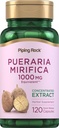 Piping Rock Pueraria Mirifica Capsules | 1000 mg | 120 Pills | Herb Extract Supplement | Gluten Free, Non-GMOMO