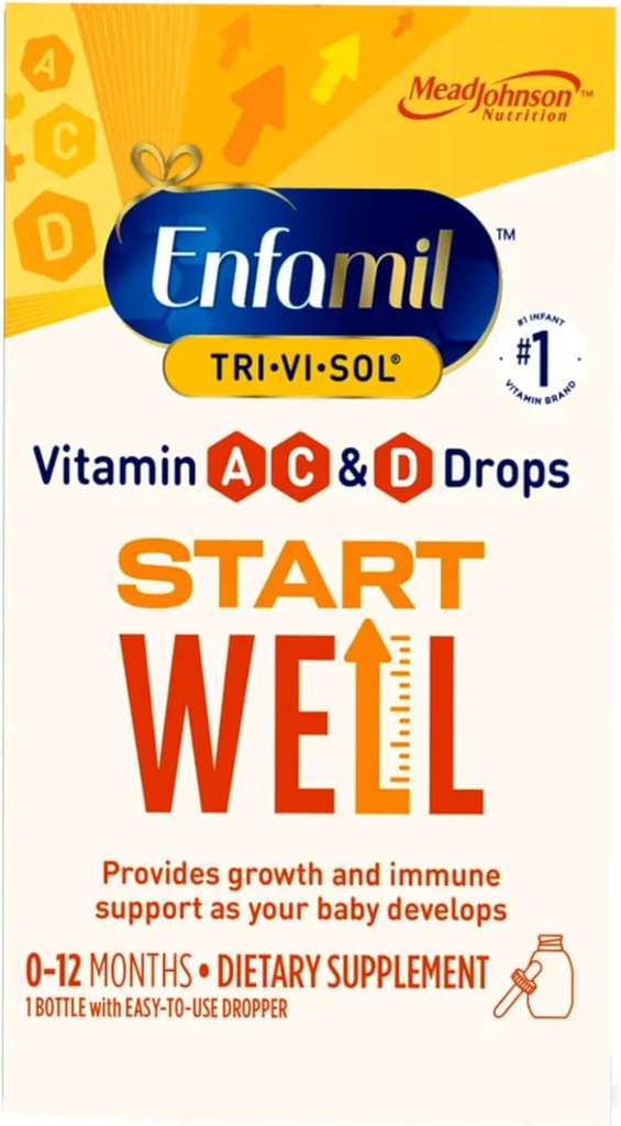 Enfamil Tri-Vi-Sol Supplement Drops, Vitaminler A,D ve C for Infants 1.66 fl oz (50 ml)